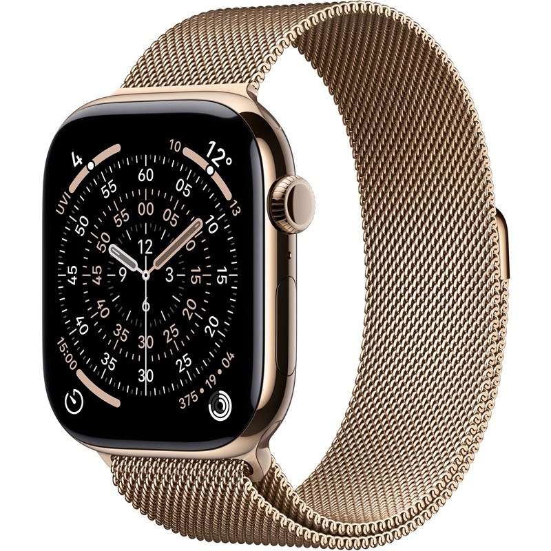Inteligentné hodinky Apple Watch Series 11 GPS + Cellular 46mm zlatý titán - zlatý milánsky ťah - M/L