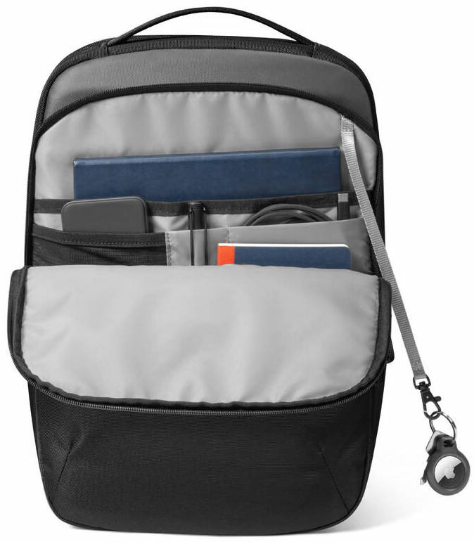 Batoh na notebook tomtoc Explorer - T60 Laptop Backpack čierny Vnútorná organizácia batohu tomtoc Explorer T60 s vreckami na notebook, tablet, dokumenty a drobné príslušenstvo