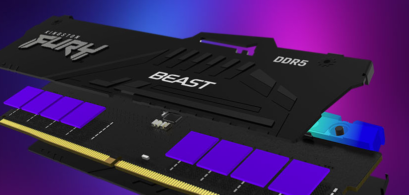 Pamäťový modul Kingston FURY Beast Black RGB XMP 64GB (4x16GB) DDR5 6000MHz CL40 Pamäťový modul Kingston FURY Beast Black RGB XMP 64GB (4x16GB) DDR5 6000MHz CL40