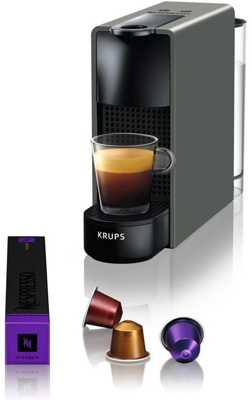 Kapsulový kávovar Krups Nespresso Essenza mini XN110B10 sivý