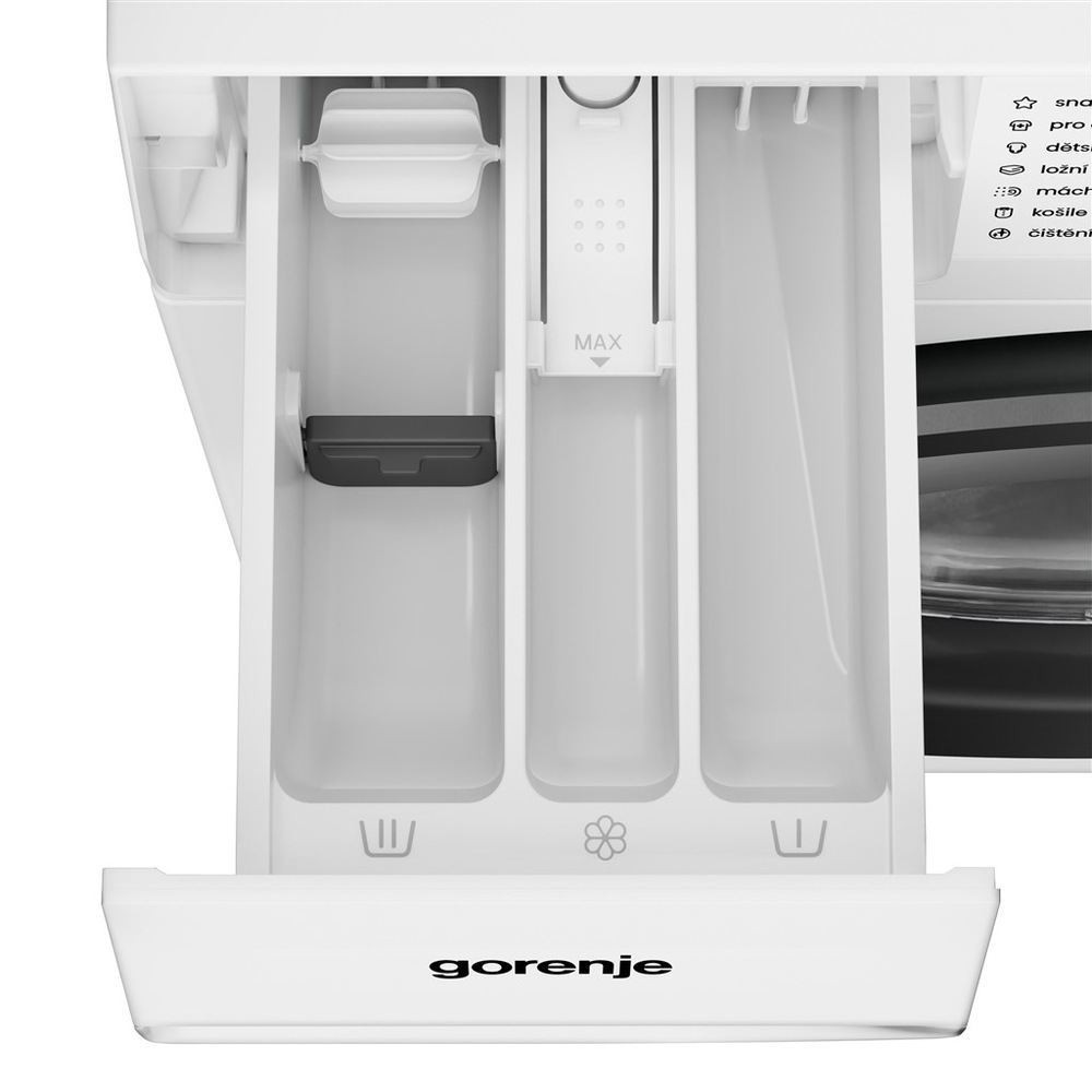 Práčka Gorenje G200 WS262A biela Zásobník na prášok