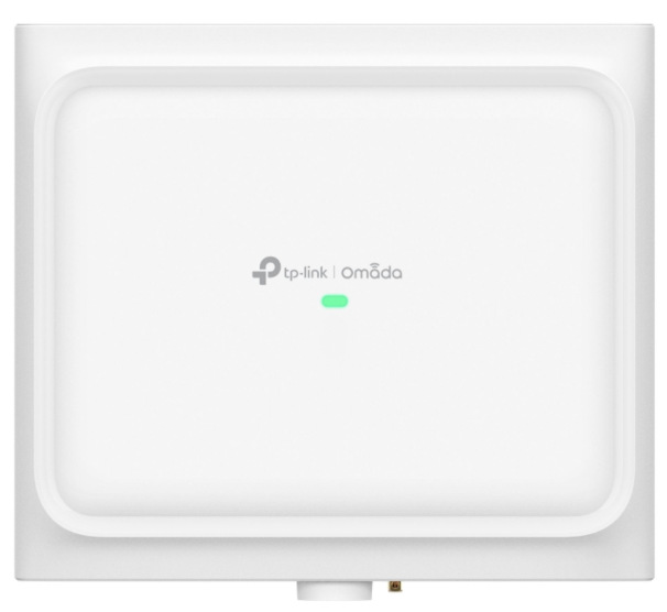 Predná strana TP-Link EAP772-Outdoor s logom Omada a stavovým LED indikátorom