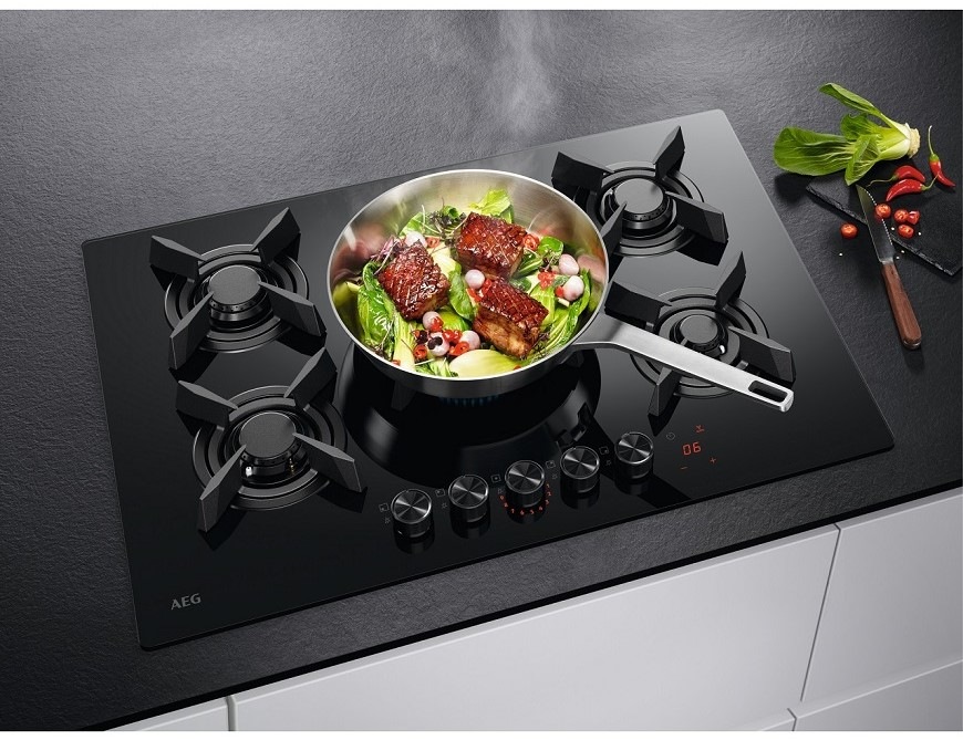 Plynová varná platňa AEG Mastery HKB75453NB čierna Plynová varná platňa AEG Mastery HKB75453NB čierna