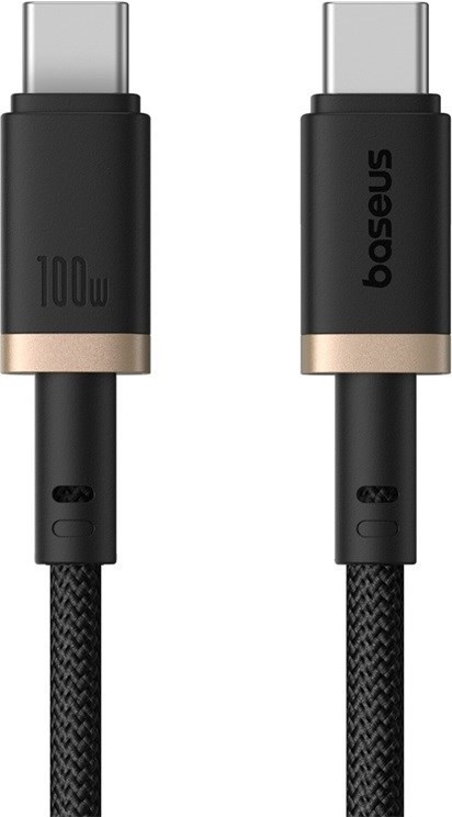Kábel Baseus Dura USB-C/USB-C, 100W, 1m - čierny/zlatý