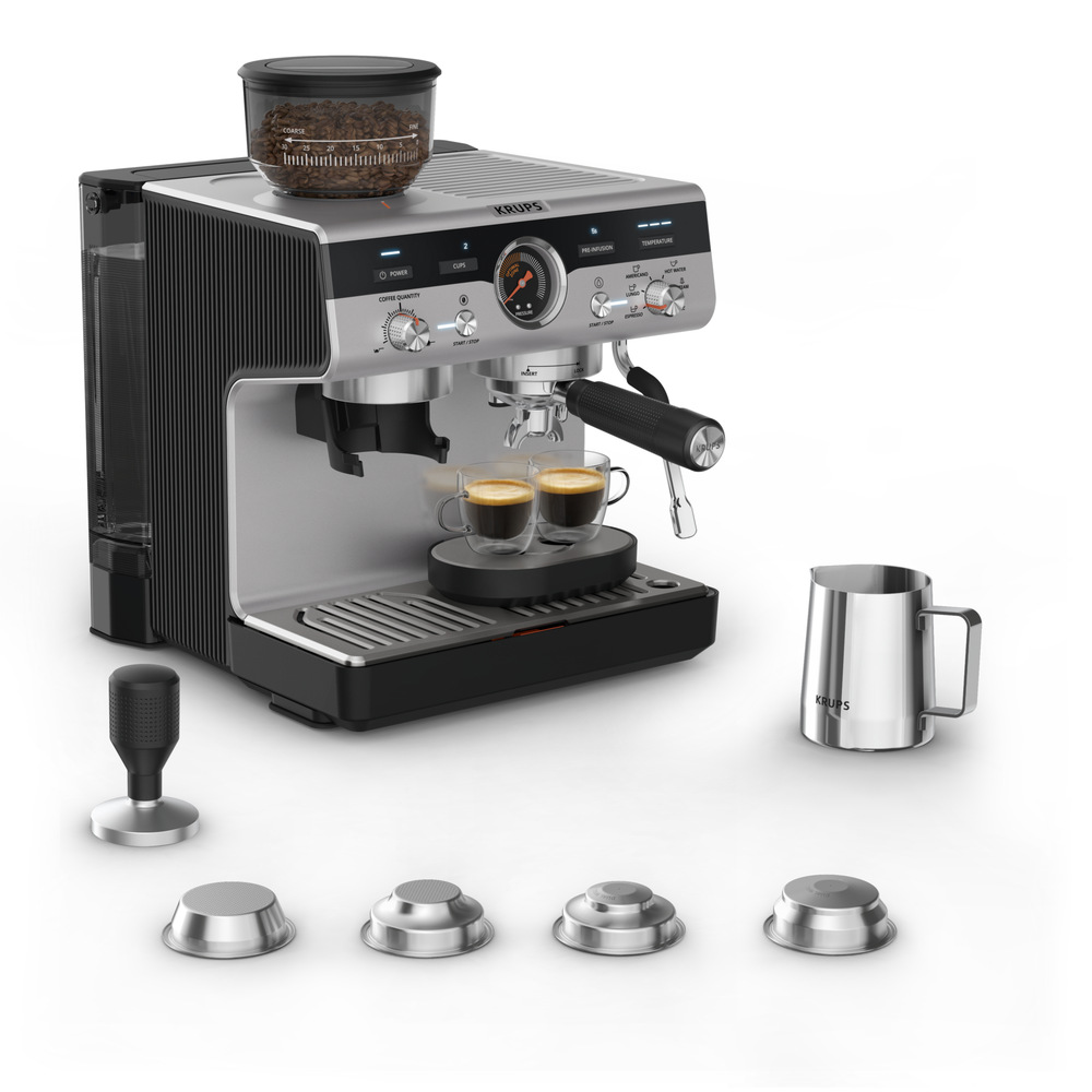 Pákový kávovar Krups XP801T10 Precision nerez