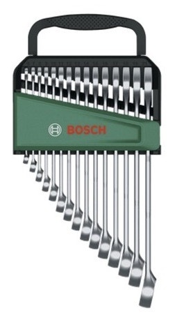Súprava očkoplochých kľúčov Bosch z kvalitnej ocele, ergonomický tvar