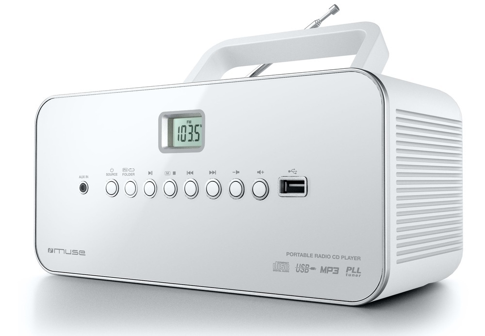 Rádioprijímač s CD MUSE M-28 RDW biely