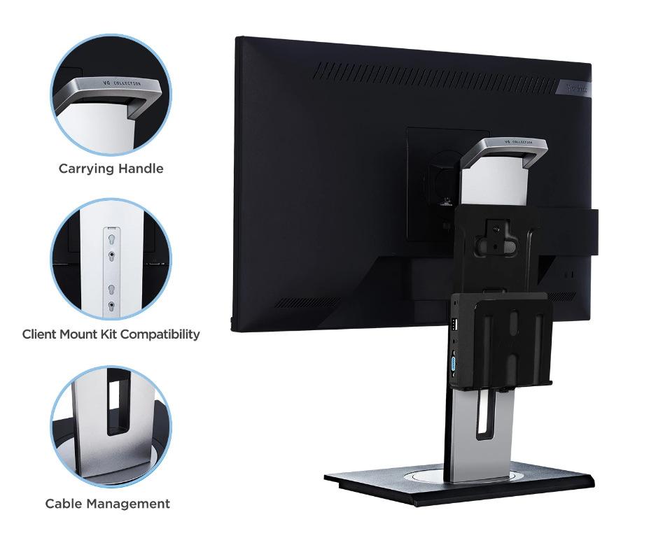 Monitor ViewSonic VG2448A-2 čierny/strieborný Monitor ViewSonic VG2448A-2 čierny/strieborný