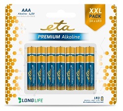 Batéria alkalická ETA AAA, 14 kusov