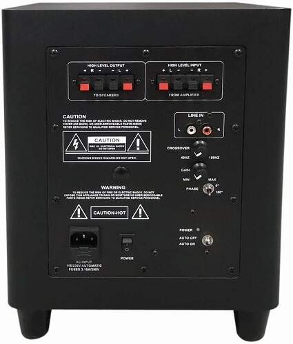 Subwoofer Bs Acoustic SW108A čierny Subwoofer Bs Acoustic SW108A čierny