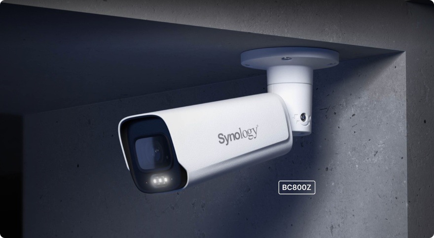 IP kamera Synology BC800Z biela IP kamera Synology BC800Z je odolná proti nepriazni vonkajšieho prostredia