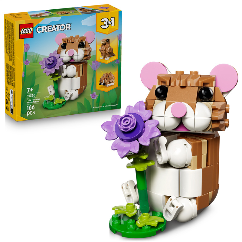 Stavebnica LEGO® Creator 3 v 1 31376 Roztomilý škrečok s kvetinou