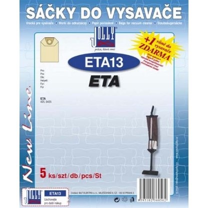 Vrecká Jolly do vysávača ETA v počte 5 ks, jednoduchá inštalácia
