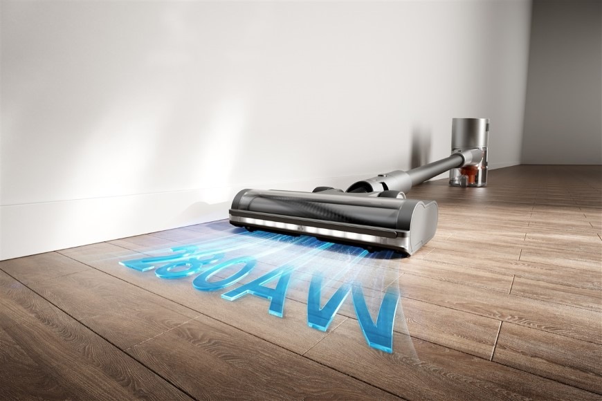 Tyčový vysávač Xiaomi Vacuum Cleaner G30 Max čierny Detail hubica s ilustráciou vysokého sacieho výkonu vysávača Xiaomi Vacuum Cleaner G30 Max
