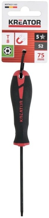 Skrutkovač Kreator KRTH21103 TORX T8×75 z veľmi kvalitnej ocele S2