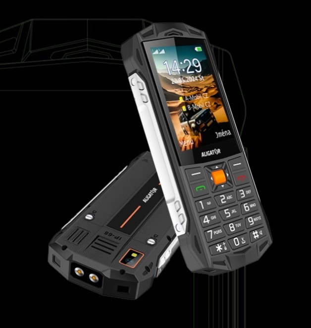 Mobilný telefón Aligator R45 eXtremo čierny/oranžový Mobilný telefón Aligator R45 eXtremo čierny/oranžový