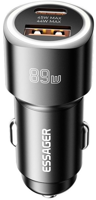 Adaptér do auta Essager USB-A, USB-C s výkonom 89 W