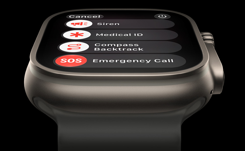 Inteligentné hodinky Apple Watch Ultra 4 GPS + Cellular 49 mm čierny titán, priesvitne čierny oceánsky remienok Apple Watch Ultra 4 ponúka aj množstvo funkcií pre krízové situácie