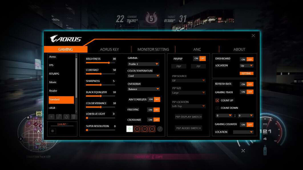 Herný monitor GIGABYTE AORUS FI32U čierny Herný monitor GIGABYTE AORUS FI32U čierny