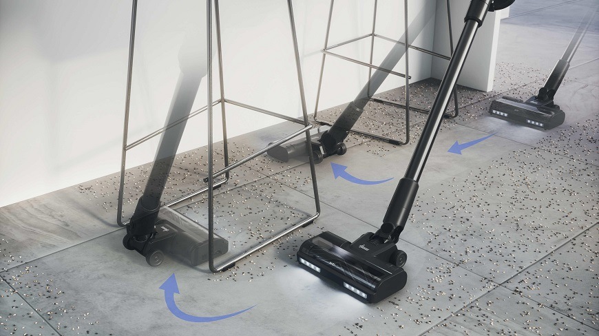 Tyčový vysávač Hoover HF4P10HX 011 čierny/ružový HF4P10HX 011 vyávač bez problému zatáča okolo barových stoličiek
