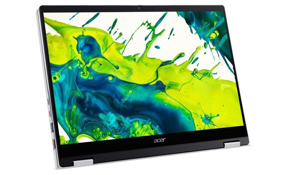 Notebook Acer Swift Spin 14 AI (SFSP14-I51T-765Q) strieborný Notebook Acer Swift Spin 14 AI (SFSP14-I51T-765Q) v pozícii tabletu