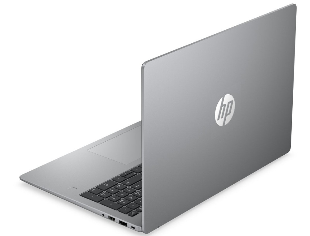 Notebook HP 200 G2a 16" sivý Otvorený notebook HP 200 G2a zozadu
