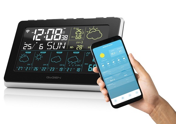 Meteorologická stanica GoGEN ME 3565 SMART čierna/strieborná múdra meteostanica GoGEN ME 3565 SMART, aplikácia