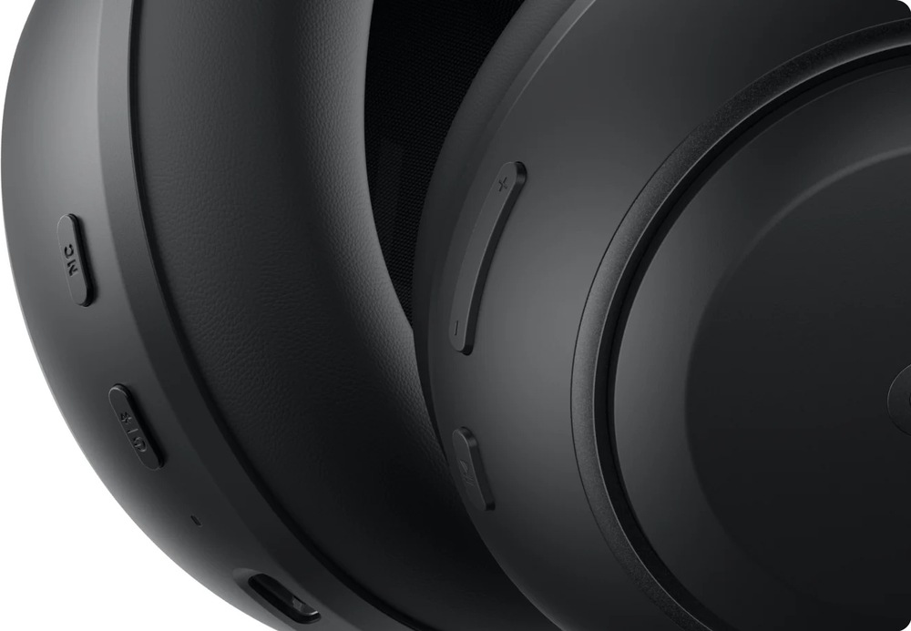 Slúchadlá Anker soundcore Space 2 čierna Detail ovládacích tlačidiel na oblúkových slúchadlách Anker soundcore Space 2″ width=