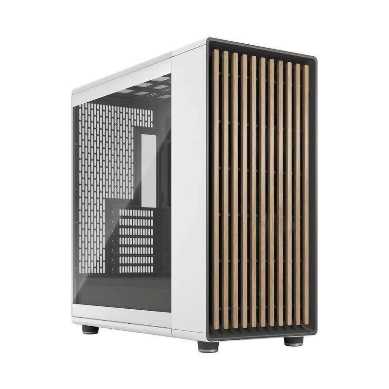 Case FRACTAL DESIGN North XL Chalk White Tempered Glass Clear Tint