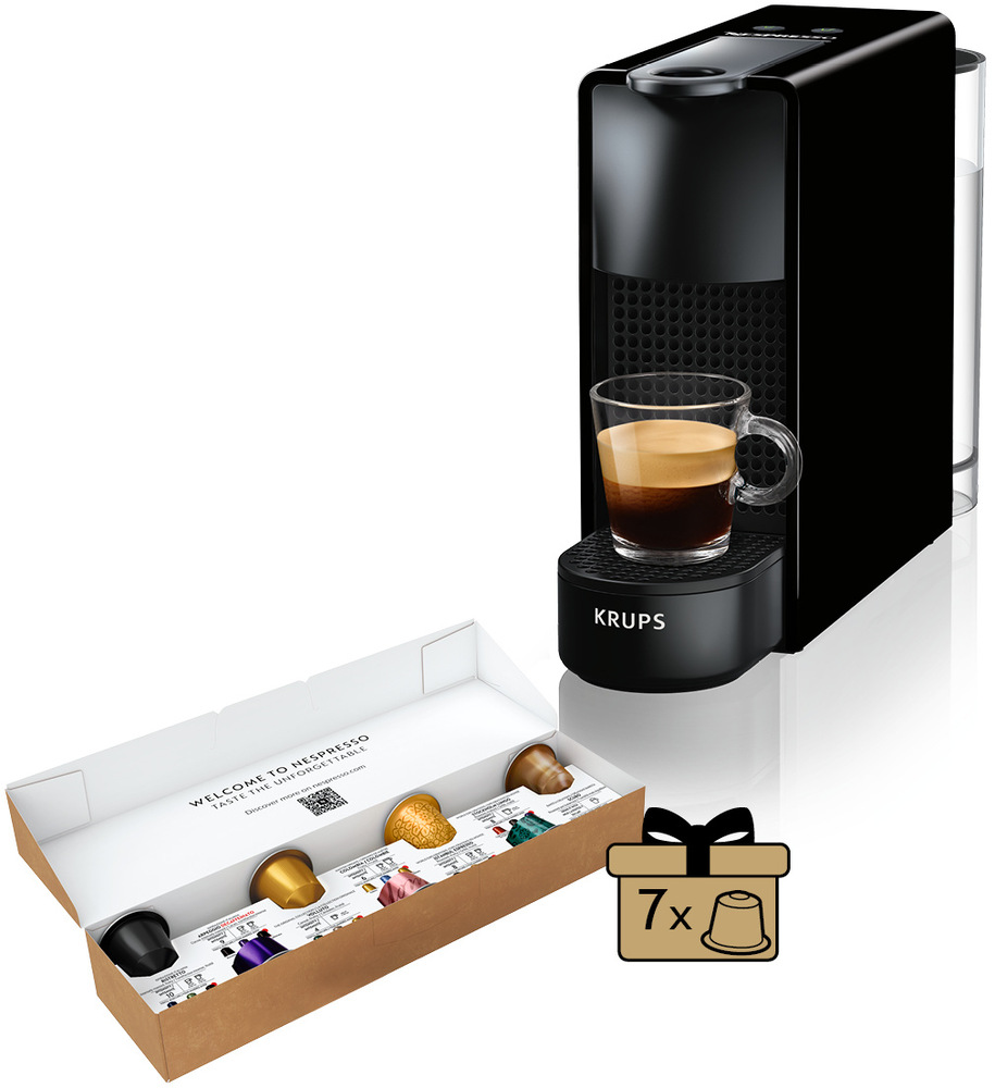Kapsulový kávovar Krups Nespresso Essenza mini XN1108 čierny