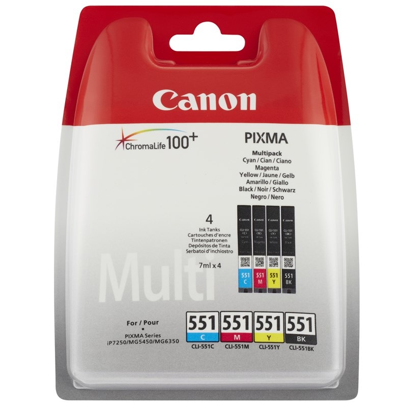 Cartridge Canon CLI-551, 4x 7ml, CMYK