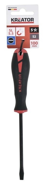 Skrutkovač Kreator s magnetickým hrotom SL, dĺžka 100 mm