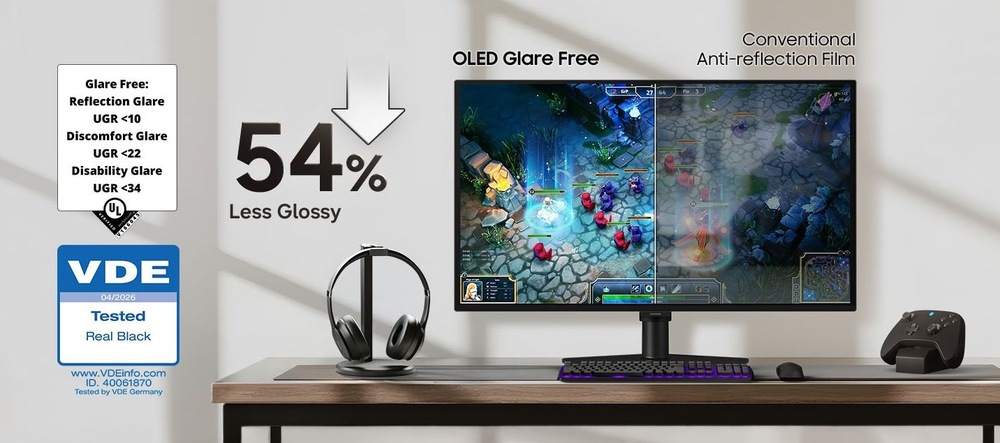 Monitor Samsung Odyssey OLED G6 technológie Glare Free