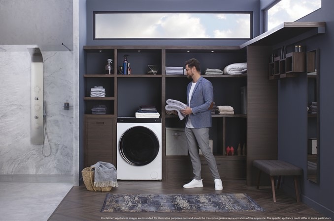 Práčka so sušičkou Haier SuperDrum HWD100BD1499U1N biela Práčka so sušičkou Haier SuperDrum HWD100BD1499U1N biela