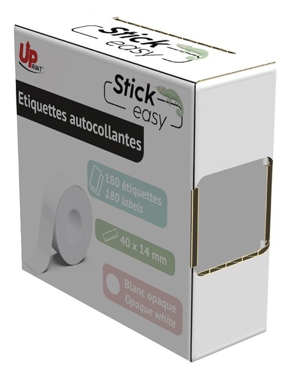 Etikety UPrint 14mmx40mm, 180 etikiet, pre tlačiarne etikiet UPrint UP21 biela