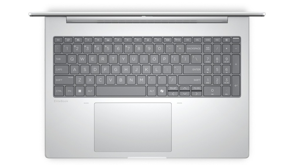 Pohľad zhora na klávesnici notebooku HP Elitebook 8 G2a 16"