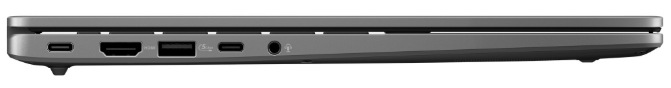 Bočný panel ASUS Vivobook S14 s USB-C, HDMI a 3,5 mm konektorom