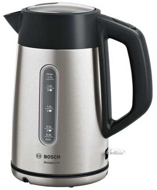 Rýchlovarná kanvica Bosch DesignLine TWK4P440 čierna/nerez