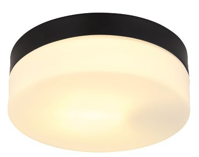 LED stropné svietidlo GLOBO Vranos, 18,4 cm čierne