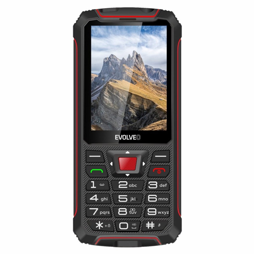 Mobilný telefón Evolveo StrongPhone W4 čierny/červený