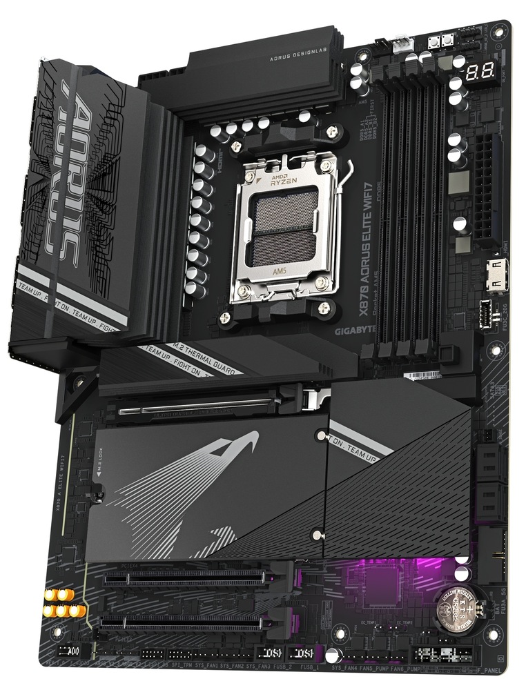 Základná doska Gigabyte X870 A ELITE WIFI7 s podporou modernej bezdrôtovej konektivity, čierna farba