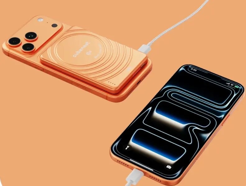 Powerbank Cubenest SlimDual MagSafe Qi2 5000 mAh oranžová