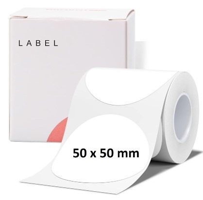 Papierový štítok Niimbot R 50x50mm 150ks Round pre B21 biely