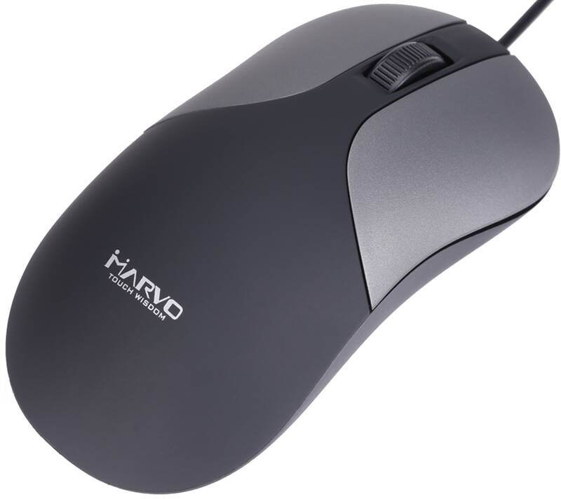 Myš Marvo DMS002GY optická/3 tlačidiel/1200DPI - šedá
