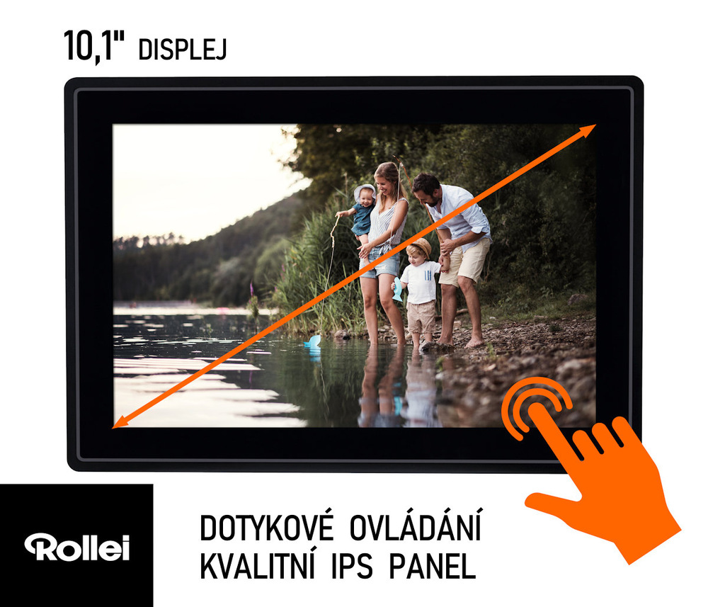 Elektronický fotorámček Rollei Smart Frame WiFi 100 biely Elektronický fotorámček Rollei Smart Frame WiFi 100 biely