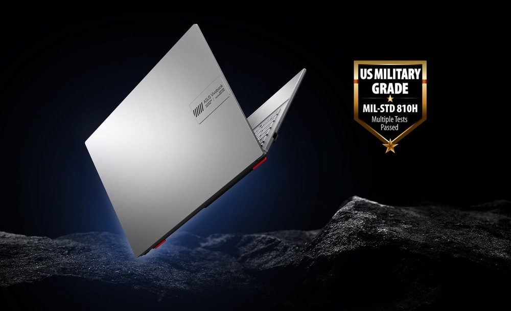 Notebook Asus Vivobook Go 15 čierny Notebook Asus Vivobook Go 15 spĺňajúci armádny štandard MIL-STD-810H