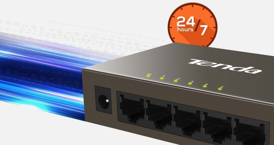 Switch Tenda TEF1005D sivý Switch Tenda TEF1005D sivý