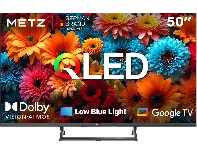 Televízia Metz 50MQF7500Z, čierna farba.