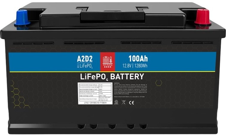 Akumulátor Avacom A2D2 LiFePO4 12,8V 100Ah F15 SELF-HEAT (Gotion cells) pre karavany, lode, fotovoltaické systémy, elektromotorové pohony