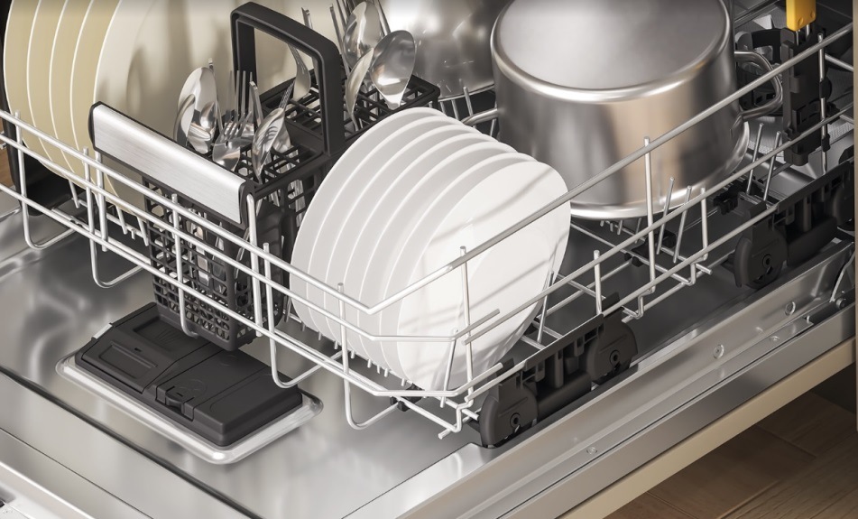 Umývačka riadu Whirlpool WH7IPC15BM60 MaxiSpace. Umývačka riadu 60 Whirlpool WH7IPC15BM60, vstavaná, prepracovaný systém koľajníc